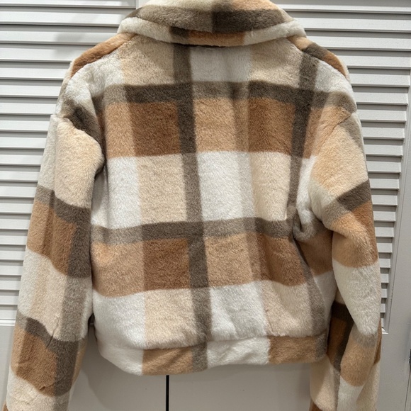 Style Rack Tan Checkered Jacket (Size small) - Picture 2 of 4